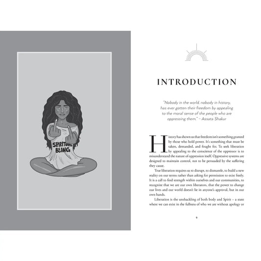 Cover of Juliet Diaz The Altar Within with an illustration and introduction text about spiritual freedom