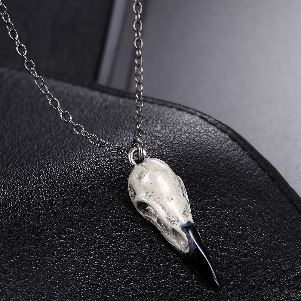 Crow Skull Skull Pendant Necklace
