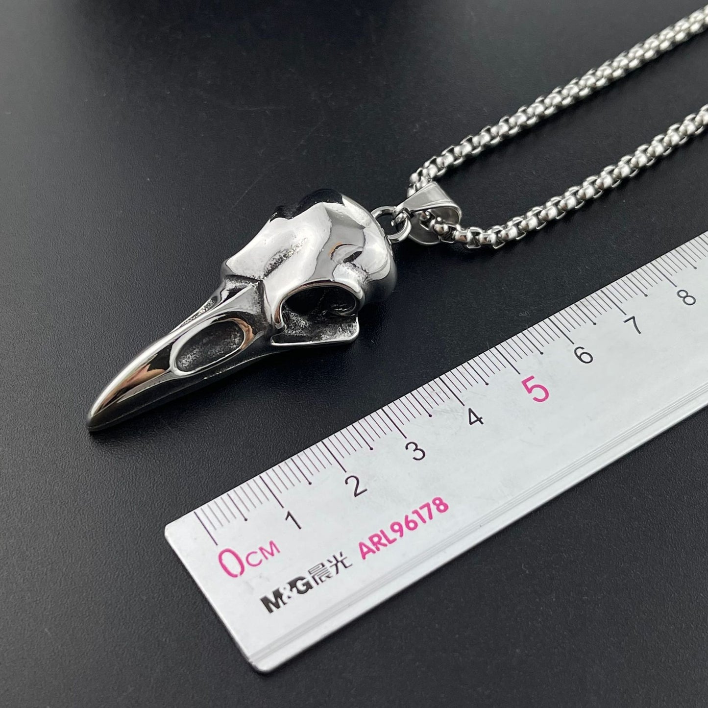 Crow Titanium Steel Pendant