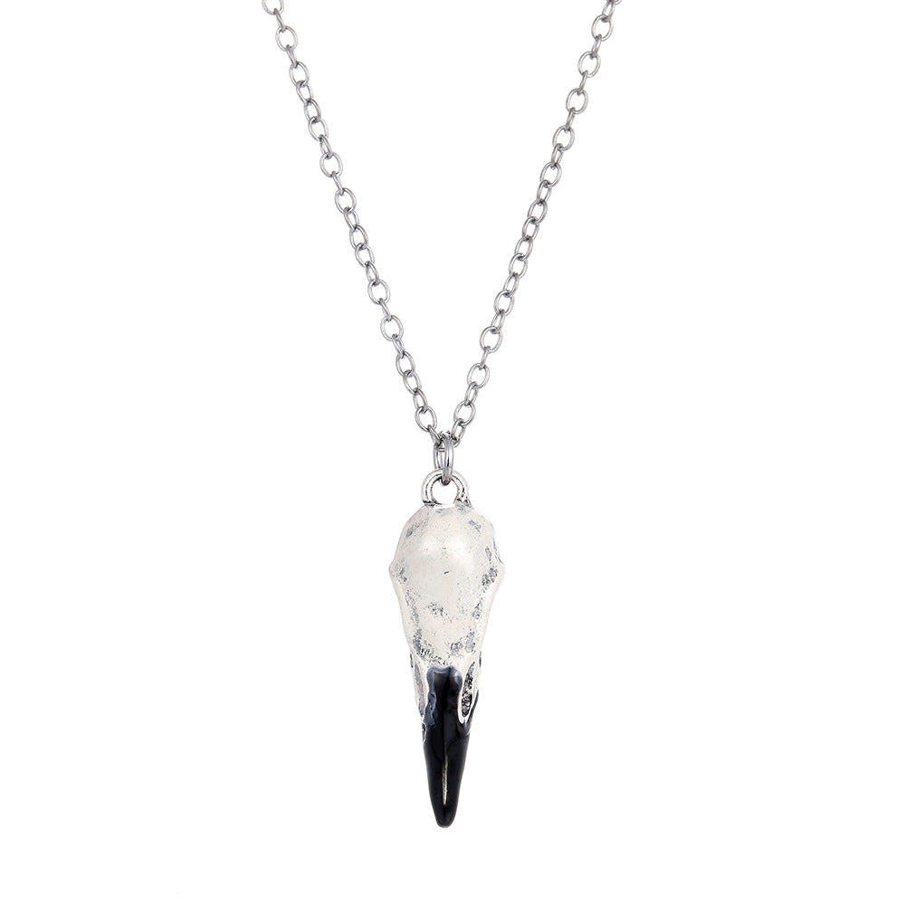 Crow Skull Skull Pendant Necklace