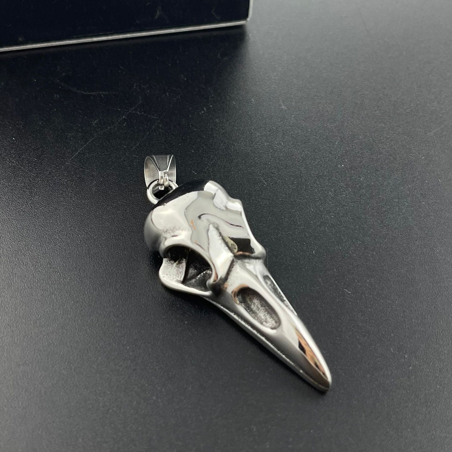 Crow Titanium Steel Pendant