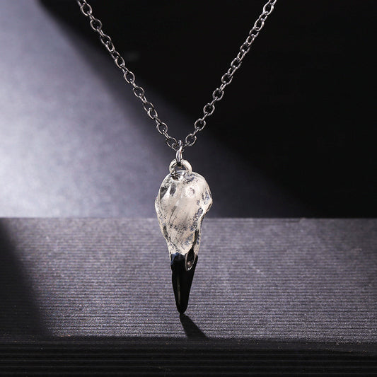 Crow Skull Skull Pendant Necklace
