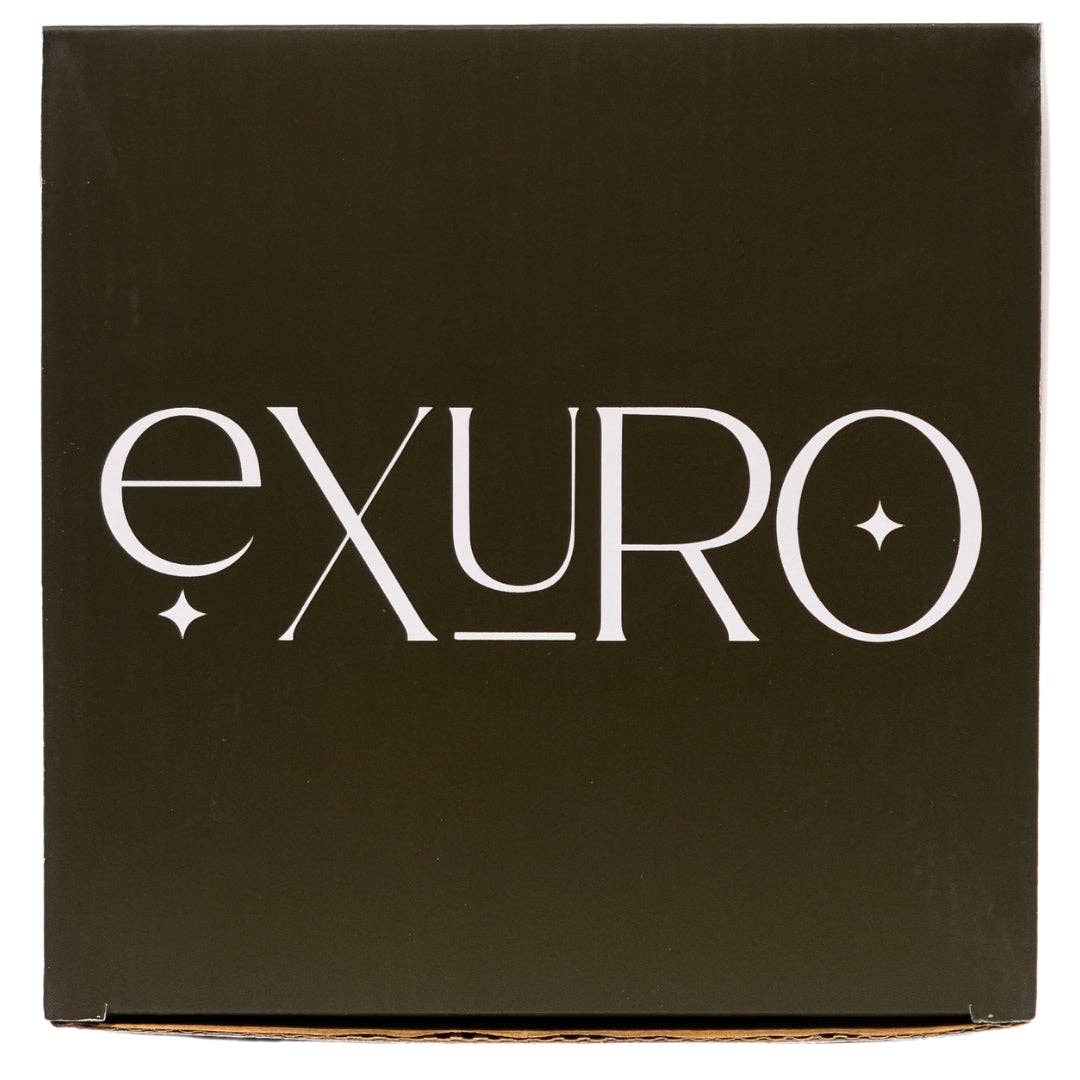 Exuro branded box for Ceramic Incense Holder Black with elegant design and logo