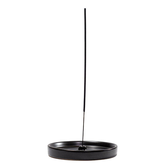 Elegant Ceramic Incense Holder Black with a sleek design for a calming atmosphere