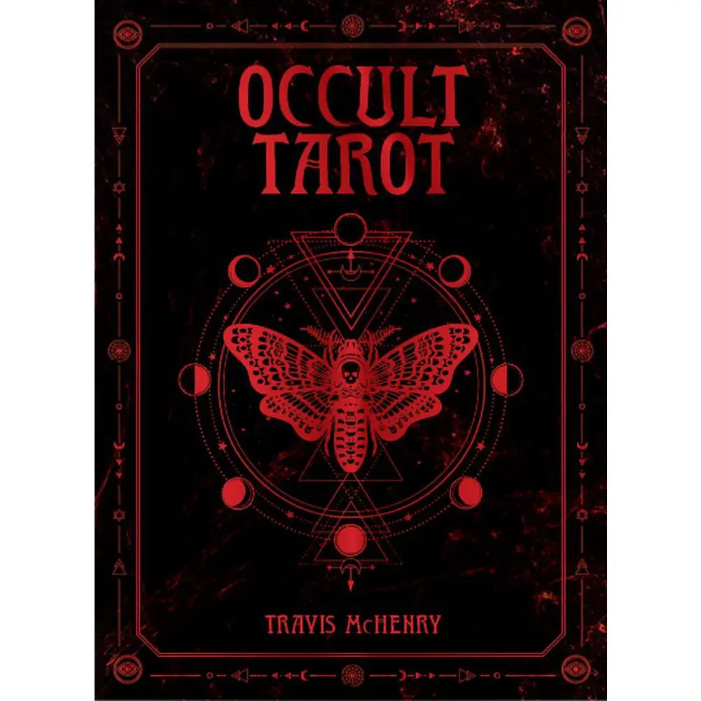 Occult Tarot deck by Travis McHenry featuring striking red and black design with intricate symbols